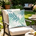 thumbnail image 6 of Yhmxh Waterproof Outdoor Throw Pillow Cover, Leaves Print Square Decorative Cushion Case, Weather Resistant Patio Sofa Couch Pillowcase for Garden, Porch, Balcony, Outdoor Decoration 18x18 Inch, 6 of 6