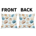 thumbnail image 4 of Herdesigns Starfish Seashell Coral Throw Pillow Covers, 18x18 Inch Pack of 2 Soft Couch Pillowcases Cushion Cases for Sofa Bedroom Living Room Home Decor, 4 of 7