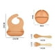 thumbnail image 5 of Platos Antideslizantes Silicona Ygjytge para Alimentación Bebés Naranja Rojo 197*197*30 mm, 5 of 9