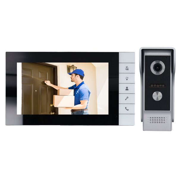 De Videoportero, 52 Tonos De Llamada, Kit De Videoportero Con Timbre, Pantalla De 7 Pulgadas, Resistente A La Intemperie Para El Hogar