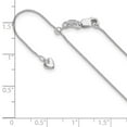 thumbnail image 2 of 14k White Gold Adjustable .85mm Wheat Chain Necklace 30 Inch Chain Necklace for Women and Men, 2 of 2
