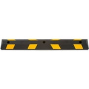Guardian Parking Stop, 4 Foot Long Rubber Curb with Mounting Holes, Black/Yellow
