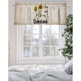 thumbnail image 5 of Vintage Sunflower Valances for Windows You Are My Sunshine Distressed Farmhouse Valance Rod Pocket Short Window Treatments Curtains for Kitchen Bathroom Living Room Bedroom, 42 x 12 Inch, 5 of 7