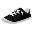 thumbnail image 5 of Womens Low Top Canvas Shoes Girls Casual Lace up Fashion Sneakers Comfortable Walking Flat Shoes, 5 of 7