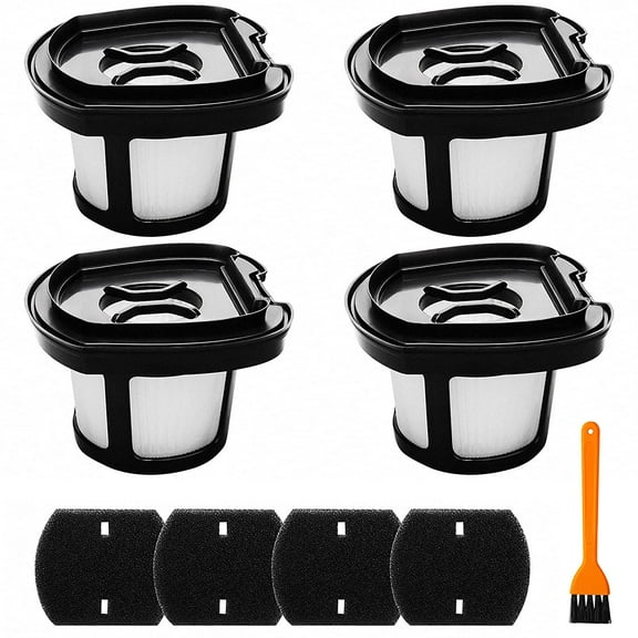 4 Pack Replacement Filter for Bissell Pet Hair Eraser Filter Hand Vacuum 2284W 2390 2389 2390A, Parts # 1614212 1614203 1614204, 4 Mesh Filters and 4 Foam Filters