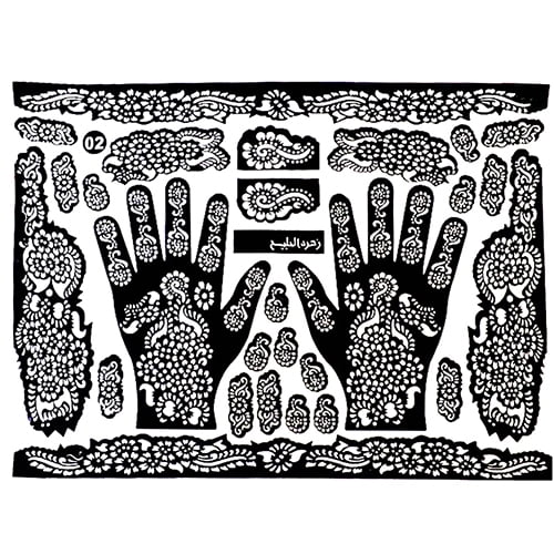 HEVIRGO Tattoo Templates Hands/Feet Henna Tattoo Stencils for Airbrushing Mehndi Body Painting