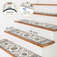 thumbnail image 5 of Green & Beige Carpet Stair Treads for Wooden Steps 30inX8in Indoor Non Slip Stair Runner Reusable Adhesive Stair Rugs Safety Mats for Kids Elders and Pets, 5 of 7