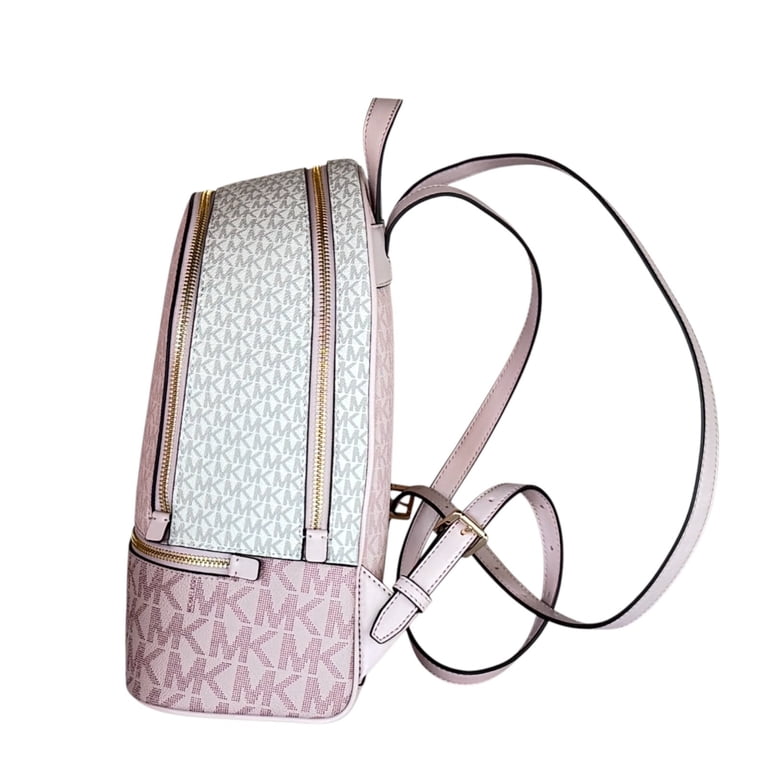 Michael Kors Rhea Medium Color-Block Signature Logo Backpack Powder Blush Multi Rhea Medium Color-Block Signature Logo Backpack in CAMEL MLT  main image 3
