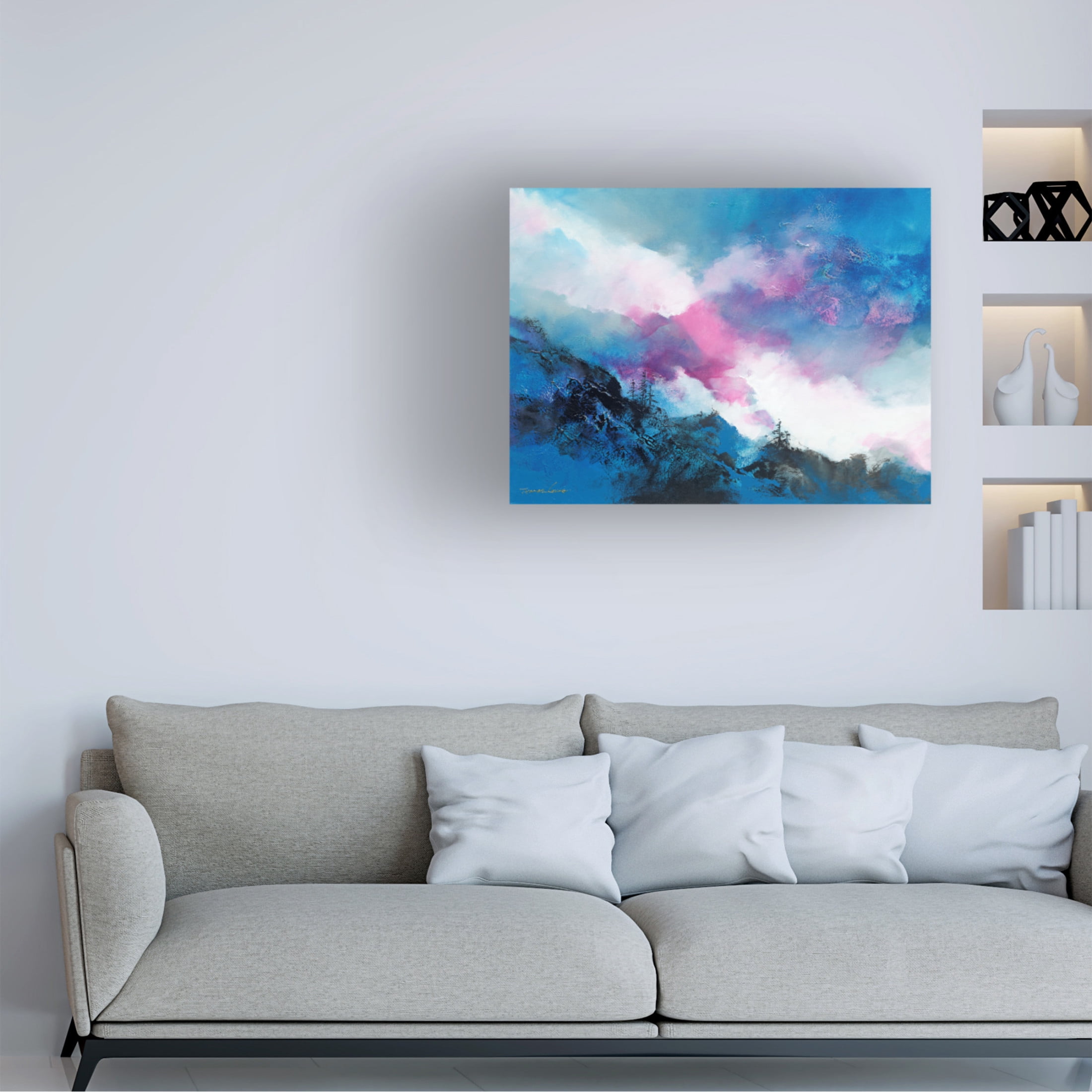 Canvas Wall Art - Thomas Leung 'Above the Clouds 1' Wall Art for Living Room, Bedroom, or Office Décor by Trademark Fine Art - 24 x 18 Inches