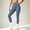 Blue, variant on IUYRTFE Women Solid Color Full Length Yoga Pants High Waist Stretch Workout Leggings for Gym Running Daily Wear