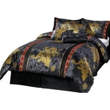 Chezmoi Collection 7-Piece Quilted Patchwork Comforter Set, Red /Gray/Black, Queen Chezmoi Collection 7-Piece Quilted Patchwork Comforter Set, Red /Gray/Black, Queen
