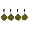 thumbnail image 1 of Set de 4 pinzas para mantel TwoFish con girasol verde de resina, 1 of 6