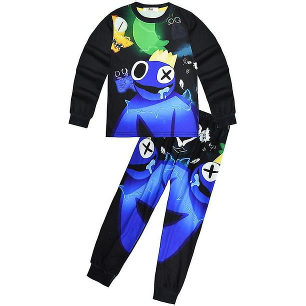 Kids Boys Girls Roblox Rainbow Friends Print Pyjamas Crew Neck Long Sleeve T shirt Pants Pajamas Set Pjs Nightwear Sleepwear Walmart