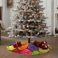 thumbnail image 4 of Sikiie Brightly Colored Cupcakes Nativity Christmas Tree Skirt, Jesus Christian Winter Holiday Tree Mat Decoration(30-48IN)48", 4 of 6