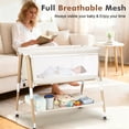 thumbnail image 7 of suihuooo Baby Bassinet Bedside Sleeper Crib for Newborn Boys Girls, Height Adjustable,Wheels And Mattress, White, 7 of 7