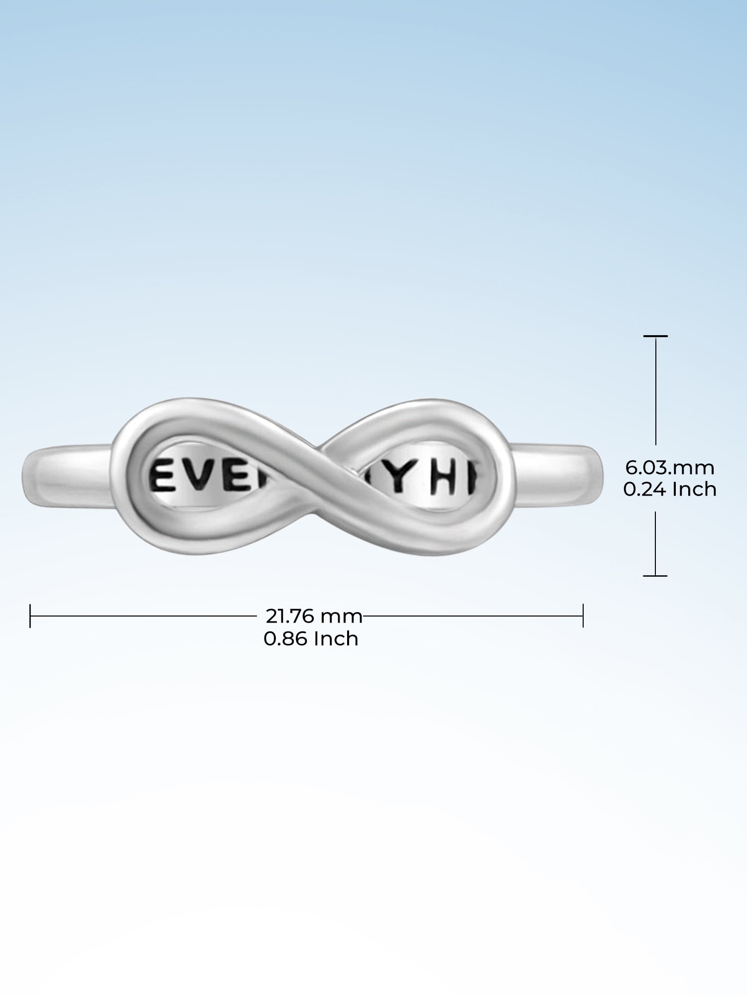 ◆CARLYN◆ Joy SILVERH74111010 JewelersClub 0.925 Sterling Silver Infinity Friendship Ring