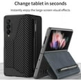 thumbnail image 6 of for Samsung Galaxy Z Fold 3 Case, Flip Wallet Card Slots, Removable S-Pen Holder Bracket Slot Stand Retro PU Leather Z Fold 3 Phone Case,Durable for Galaxy Z Fold 3 5G Case (Litchi, Samsung Z Fold3), 6 of 11
