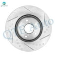 thumbnail image 4 of Set of 6 Front 296mm Drilled Slotted Brake Disc Rotors-Ceramic Brake Pad Kit For 2007-2011 Honda CR-V, 4 of 8