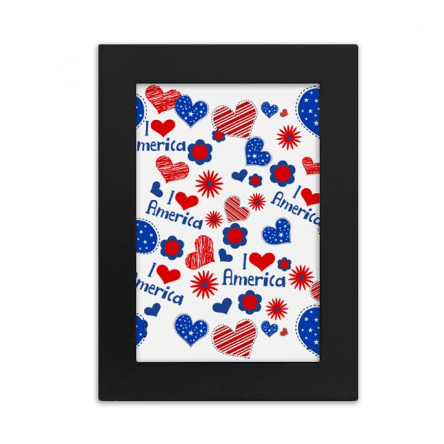 USA Love Heart Flower Festival Pattern Desktop Photo Frame Picture Display Art Painting Exhibit