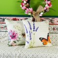 thumbnail image 4 of Outdoor Garden Decoration Bee/Butterfly/Dragonfly/Ladybug Pillow Case Leaf/Lavender/Flower Decorative Throw Pillow Covers 18 x 18 Inches, Set of 4, 4 of 6