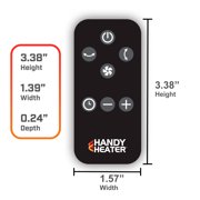 Handy Heater 3D Heat Tower 1500W Oscillating Space Heater with Remote, Adjustable Thermostat and Timer, Black