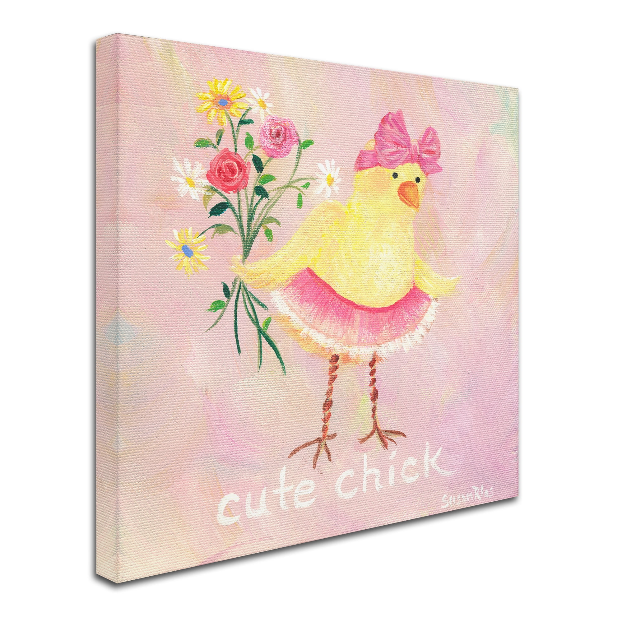 Trademark Fine Art 'Cute Chick' Canvas Art by Susan Rios