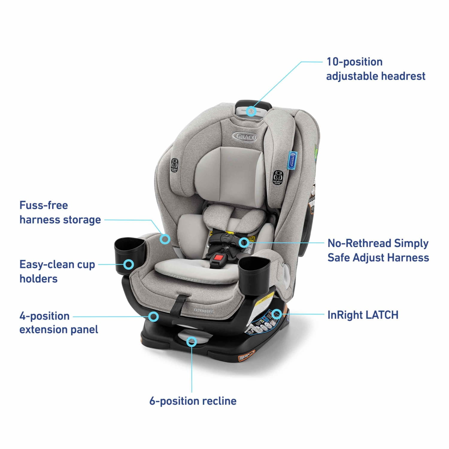 GRACO(グレコ) Extend2Fit ConvertibleCarSeat Graco Extend2Fit Convertible Car Seat : Target