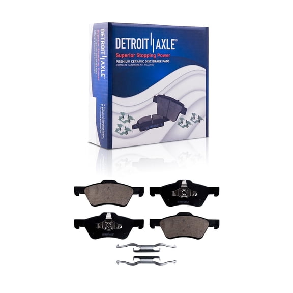 Detroit Axle - Front Brake Pads for 2005-2010 Ford Escape Mercury Mariner, 2005-2006 & 2008-2010 Mazda Tribute, Ceramic Brake Pads w/Hardware 2009