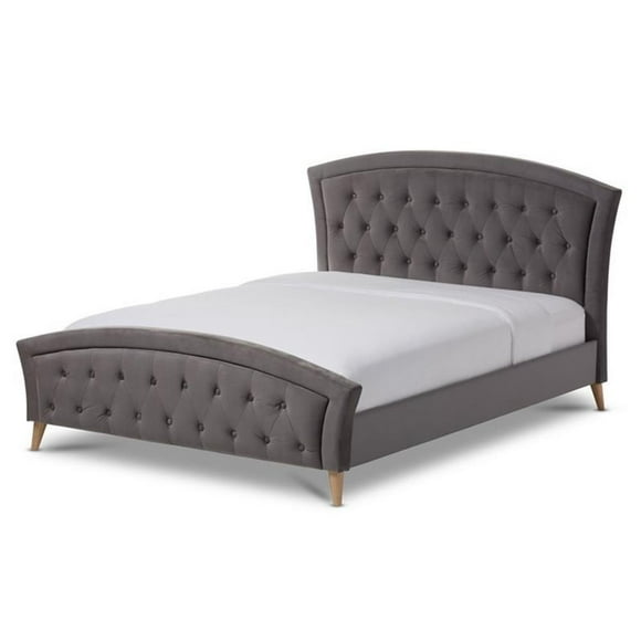 Hannah Queen Platform Bed in Gray