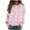 Pink, variant on Weiqiqre Womens Fall Clothes Love Heart Graphics Long Sleeve Crewneck Pullover Casual T-Shirts