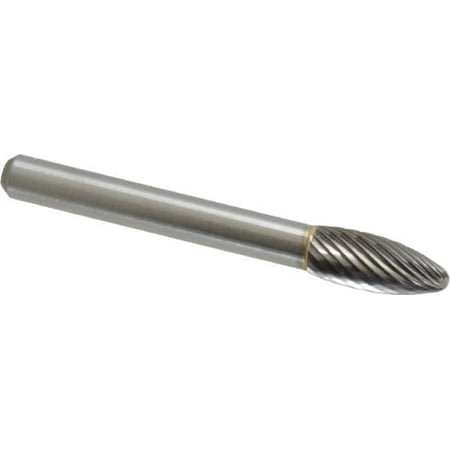 

Made in USA SH-2 5/16 Cut Diam 6mm Shank Diam Carbide Single Cut Flame Burr