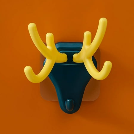 

KKCXFJX Antler Hook Free Punch No Key Sticky Hook For Kitchen Door Back Hook Bathroom Toilet Wall Hanger