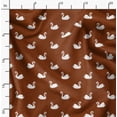 thumbnail image 2 of Soimoi Floral Print, Silk Fabric, Decor Sewing Fabric by The Yard 42 Inch Wide,Decorative Fabric for Shirts Suits Ties, Rust Brown, 2 of 6
