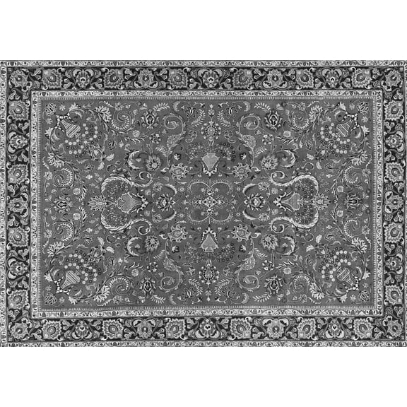 Ahgly Company Indoor Rectangle Persian Gray Traditional Area Rugs, 5' x 7'