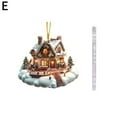 thumbnail image 7 of Snow House Christmas Tree Hanging Pendant,Christmas Snow House Hanging Ornaments,Christmas Decor Tree Houses Hanging Village, 7 of 7