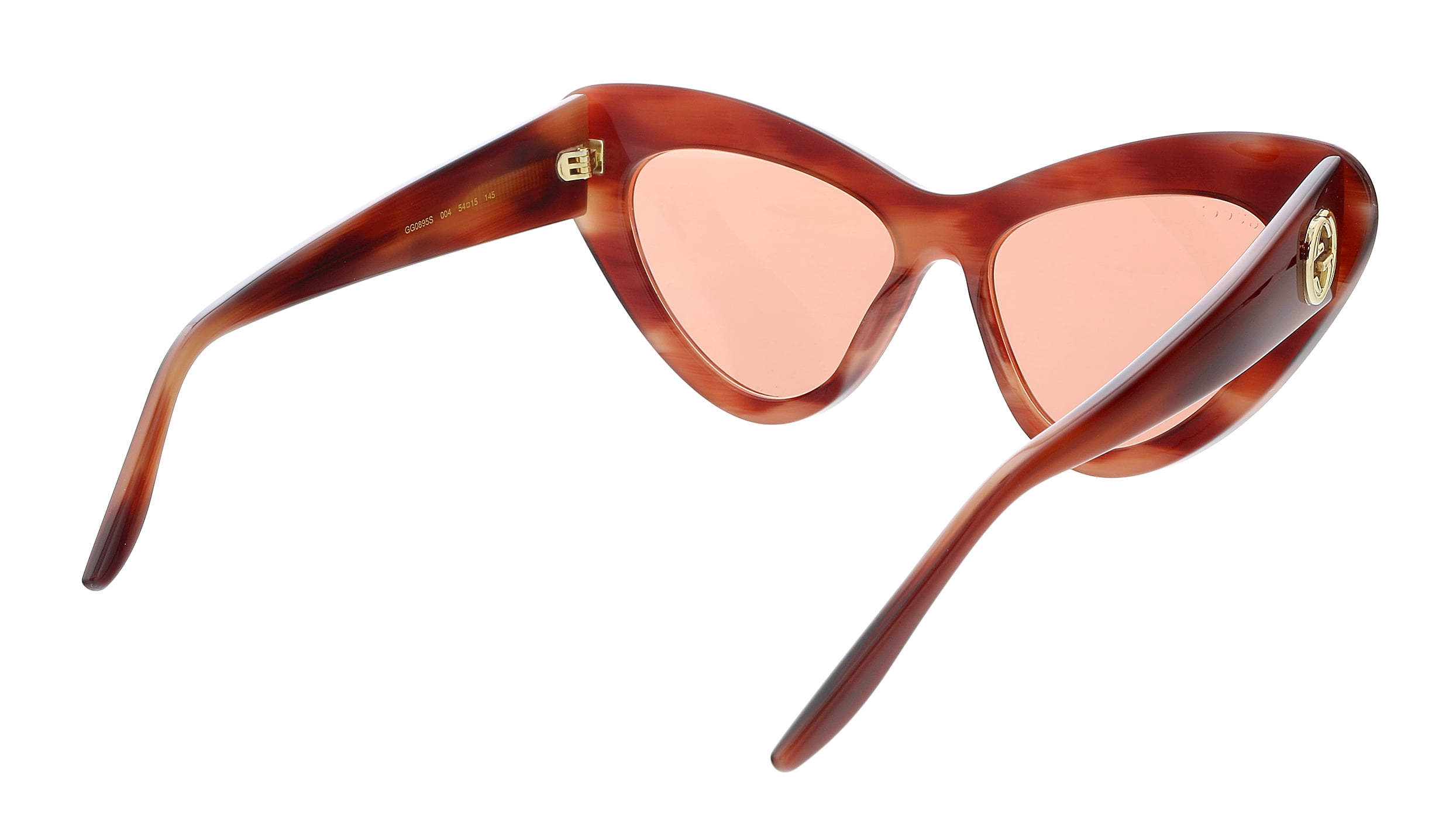 サングラス GUCCI Gucci - GG0895S - 004 havana havana orange Gucci by Gucci Women's Cat Eye Sunglasses Orange, Havana