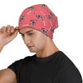 thumbnail image 4 of Beanie for Women Men, flamingo zebra print pink Soft Beanie Hats Winter Knit Caps Unisex Ski Hat, 4 of 5