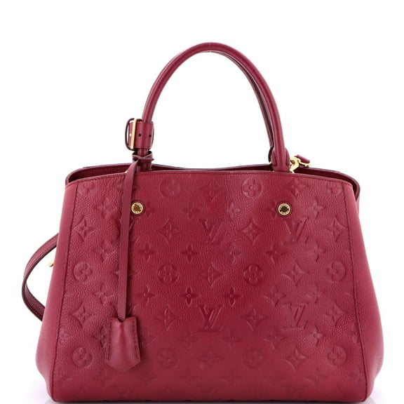Pre-Owned Montaigne Handbag Monogram Empreinte Leather MM By Rebag