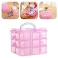 thumbnail image 1 of 3 Layer Clear Plastic Jewelry Bead Storage Box Container Organizer Case Craft, 1 of 8
