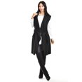thumbnail image 1 of Chaleco asimetrico tipo gamuza Romann Fashion /Juvenil, 2180 (Negro) negro G, 1 of 5