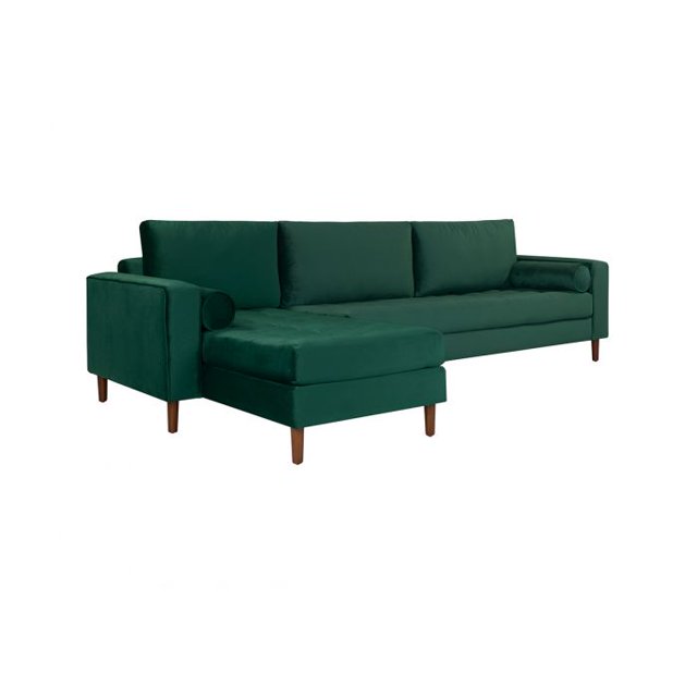 Sala esquinera izquierda 4 cuerpos Landero - Verde Weik Contemporáneo