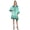 Aquamarine Green, variant on Printed Caftan Gown Maxi Robe Dress For Women Beachwear Short Swimsuit Cover Up
