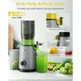 thumbnail image 6 of Juicer Machine with 4.35" Wide Mouth, Aeitto Cold Press Juicer Machine for Fruits and Vegetables, Slow Masticating Juicer Whole Fruit Juice Maker, High Juice Yield, Easy to Clean with Brush, Platinum, 6 of 10