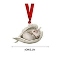 thumbnail image 2 of dajkiuy Acrylic Dog Christmas Ornaments, Sleeping Angel Rear View Mirror Accessories, Memorial Gift for Dog Lovers, Christmas Tree Ornament, 2 of 3