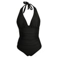thumbnail image 6 of Clearance!NMMUED Push Up Swimsuits for Women, Shapewear Swimsuits for Women, Halter Swimsuits for Women, Ruched Swimsuits for Women, Slimming Swimsuits for Women, Black M, 6 of 8