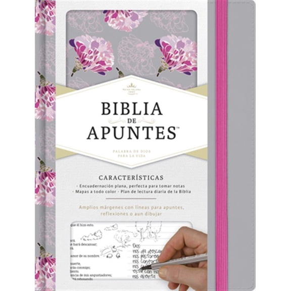 Pre-Owned RVR 1960 Biblia de apuntes, gris y floreado tela impresa: Reuba-Valera 1960 Biblia de Apuntes, Gris Y Floreado Tela Impresa/ Reuba-Valera 1960 Bible Notes, Gray and Floral Cover Hardcover