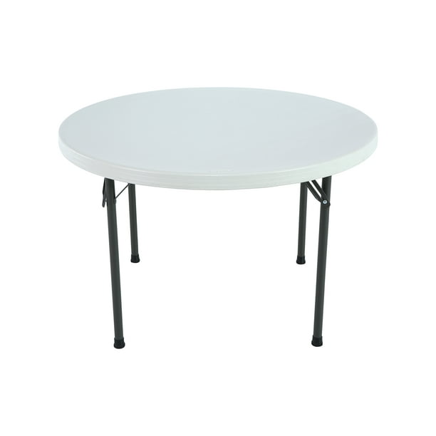 Round Commercial Folding Table, Round White Plastic Tables