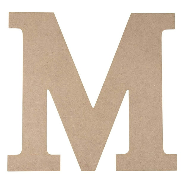Wooden Greek Letter - Unfinished Wood Letter M for Mu, Paintable Greek ...