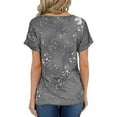 thumbnail image 3 of Tie Dye Shirts Women, AKOEE Cotton Polyester T Shirts Womens Loose Fit Crew Neck Casual Tops Summer 2025 (Large, Dark Gray), 3 of 6