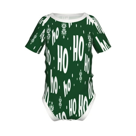 

Junzan Ho Ho Ho A Print Short-Sleeve Baby Climbing Clothes Bodysuits for Infant One-Piece for Baby Boys & Girls Baby Clothes Baby Romper with Snap Closure-9M